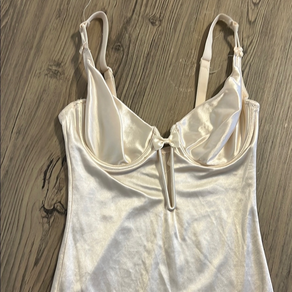 Vintage Cream Satin Marilyn Monroe by WARNER’S Slip Dress 34 C